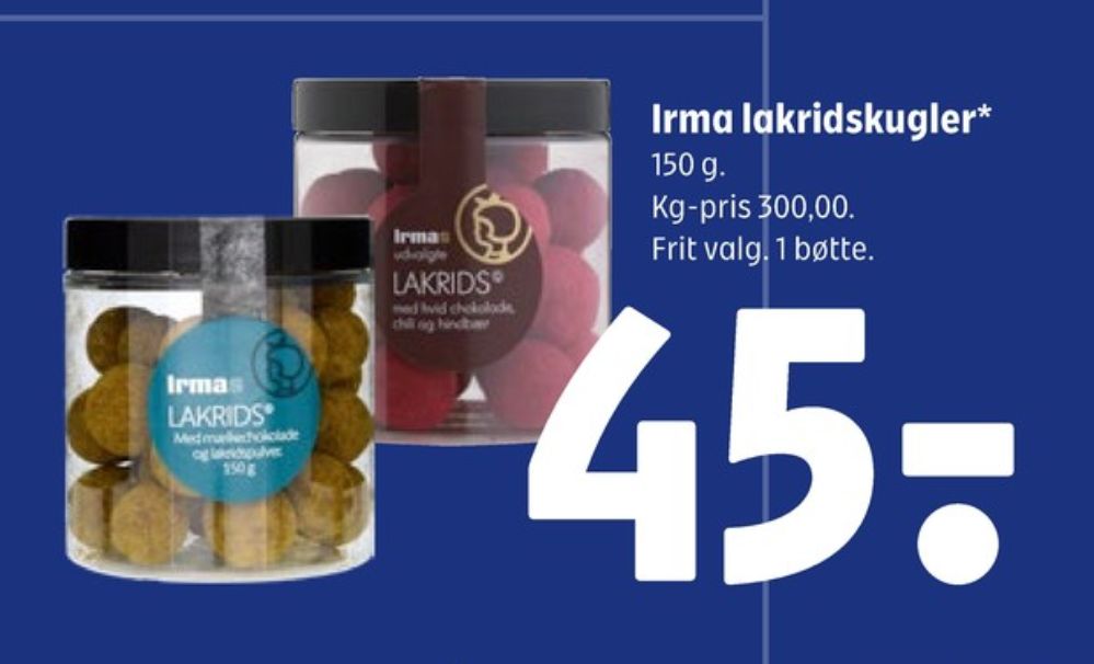 Irmas, Lakridskugler Hvid Chokolade, Chili & Hindbær
