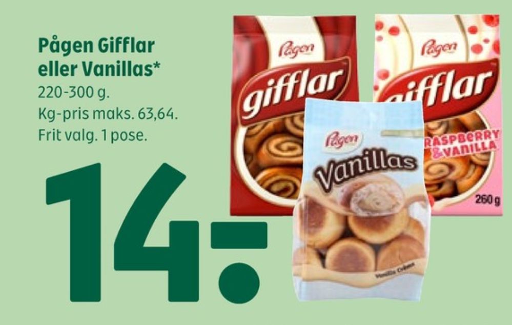 Pågen, Gifflar Raspberry Vanilla