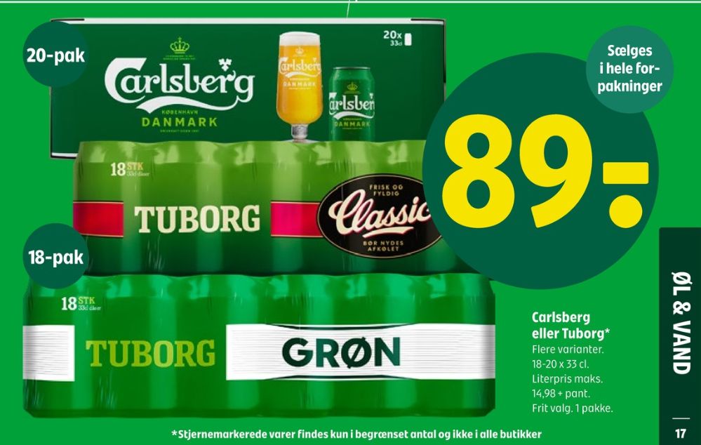 Tuborg Grøn, Øl 18 pk.