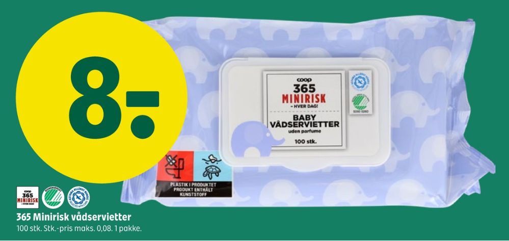 Coop 365 Minirisk, Vådservietter