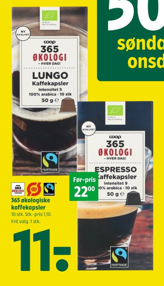 Coop 365, Kaffekapsler