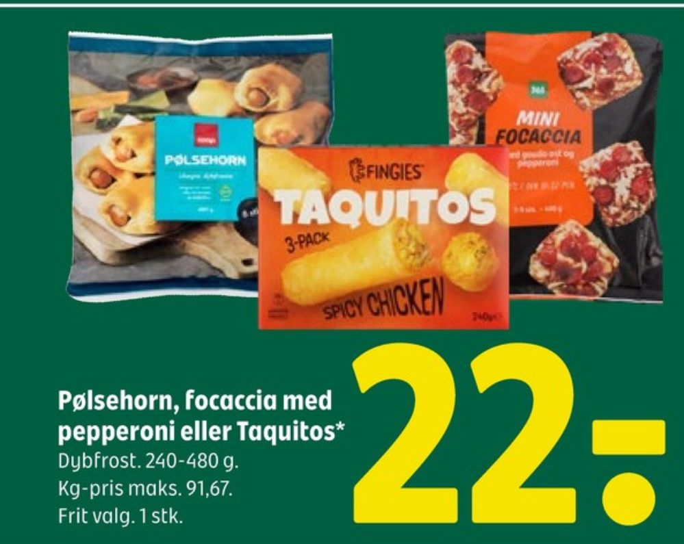 Coop 365, Mini Focaccia med Gouda ost og Pepperoni