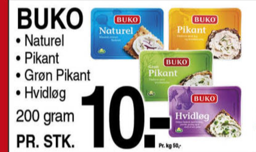 Buko, Flødeost Grøn Pikant