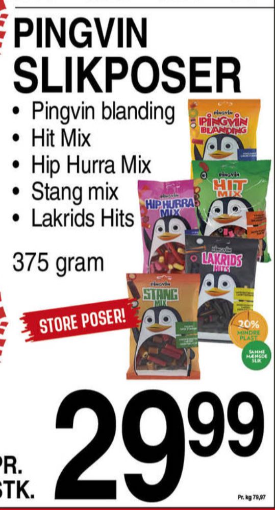 Toms Pingvin Lakridshits, Slikposer