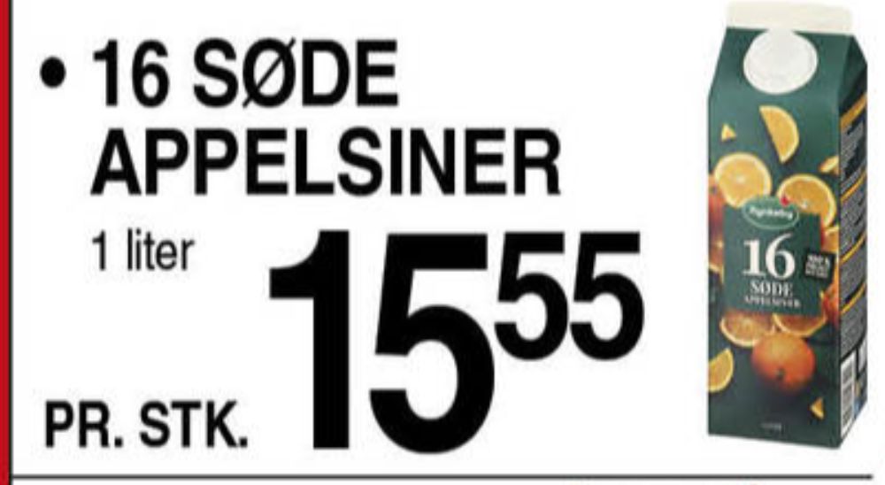 Rynkeby 16 serie, Appelsinjuice Søde