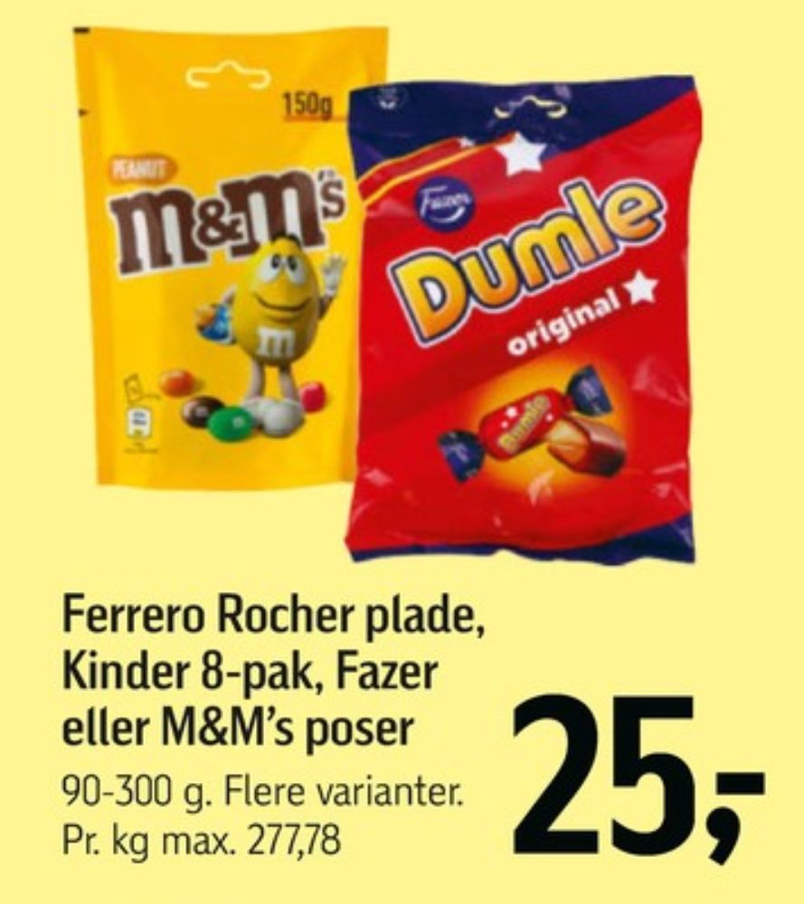 Kinder, Chokoladestænger