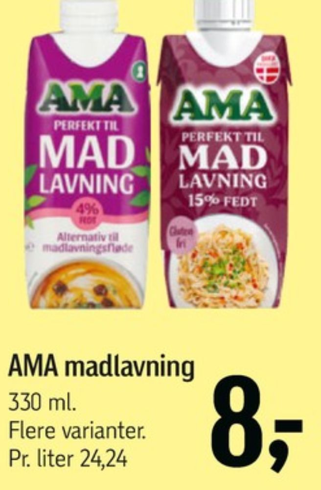 Ama, Madlavningsfløde 4%