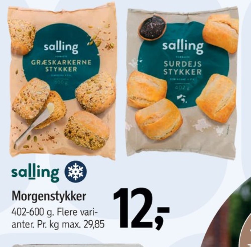 Salling, Græskarkernestykker