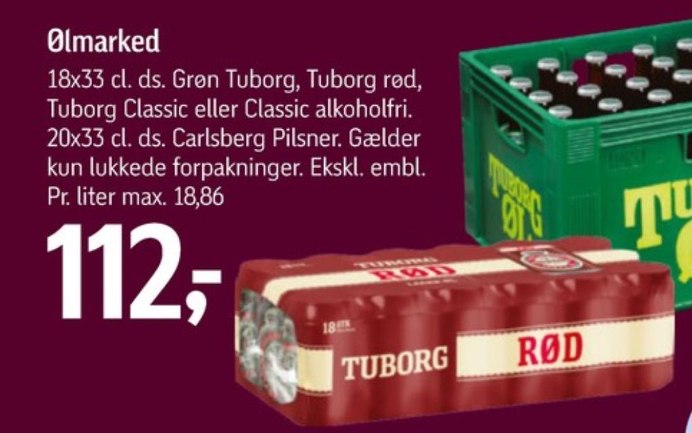Tuborg Classic, Øl 18 pk.