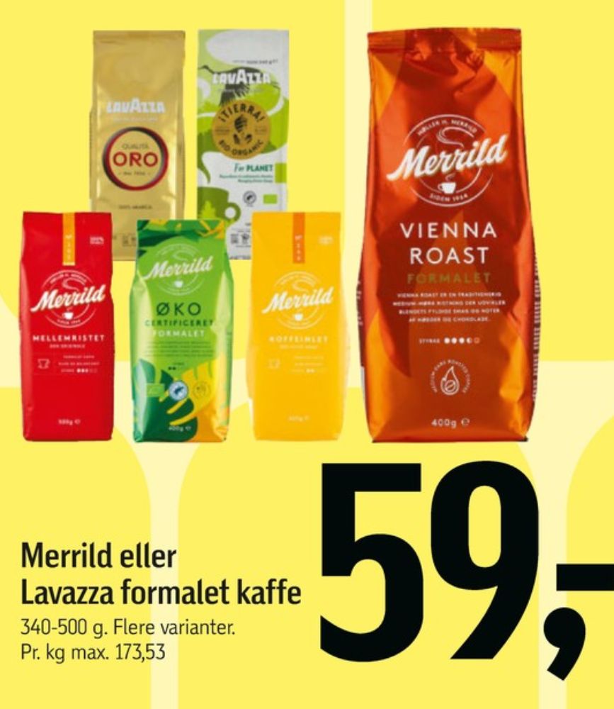 LavAzza Qualita Oro, Kaffe Formalet