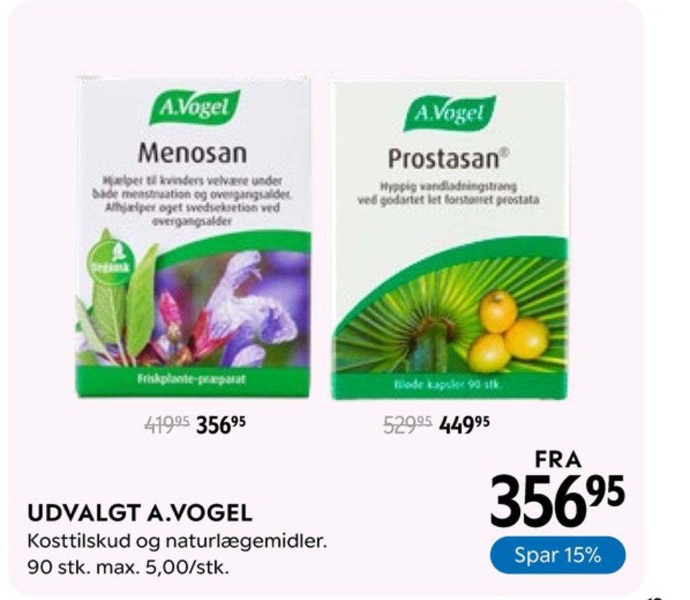 A Vogel, Kosttilskud