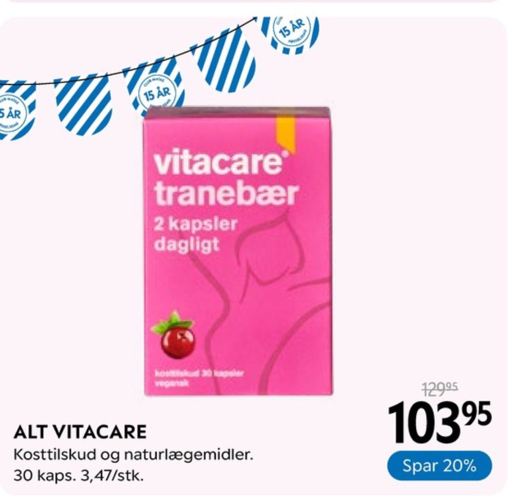 Vitacare, Kosttilskud