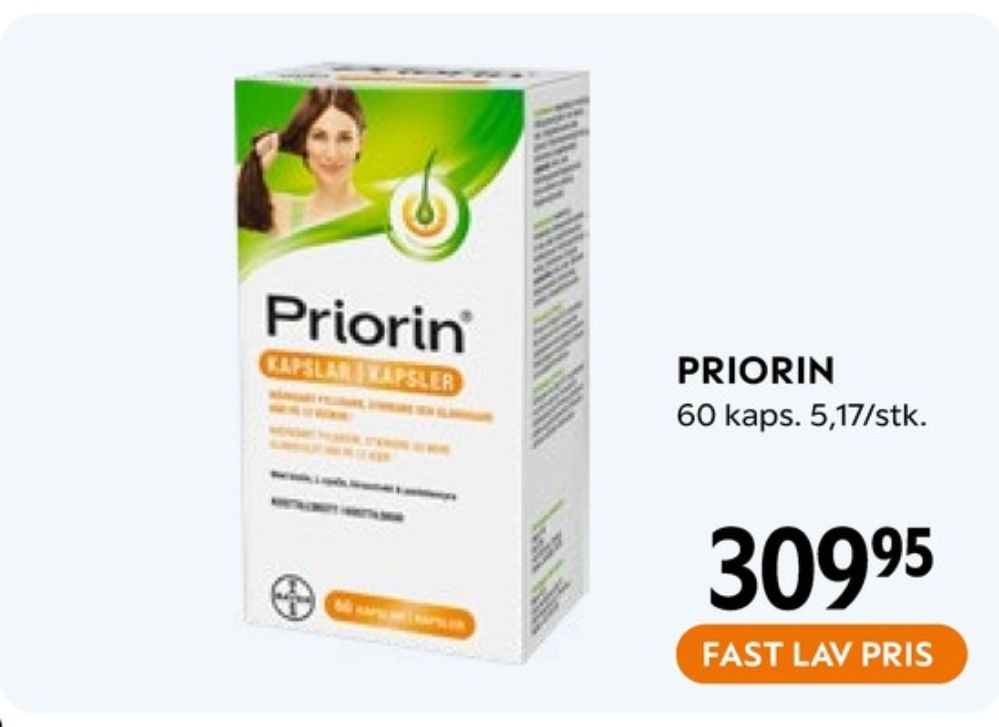Priorin, Kosttilskud