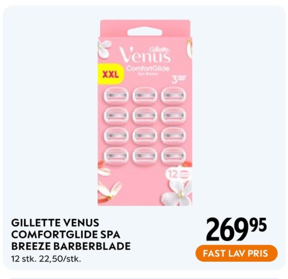 Gillette Venus Comfort Glide, Barberblade