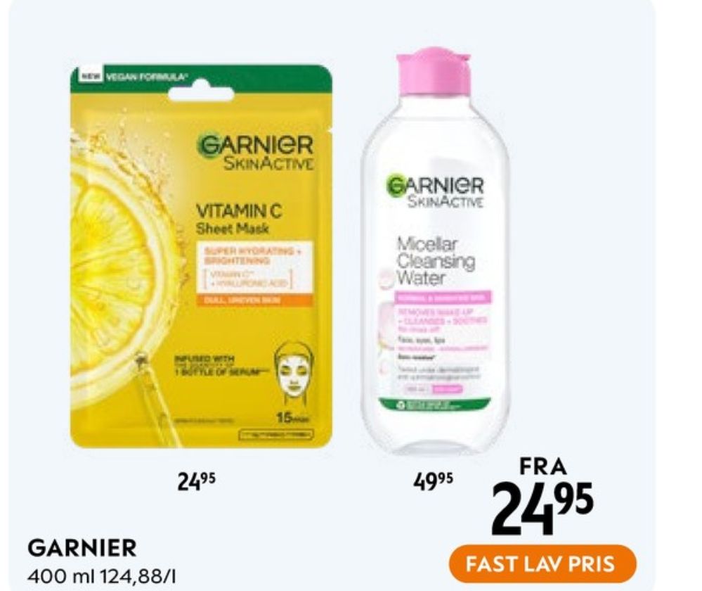 Garnier SkinActive, Renseprodukter