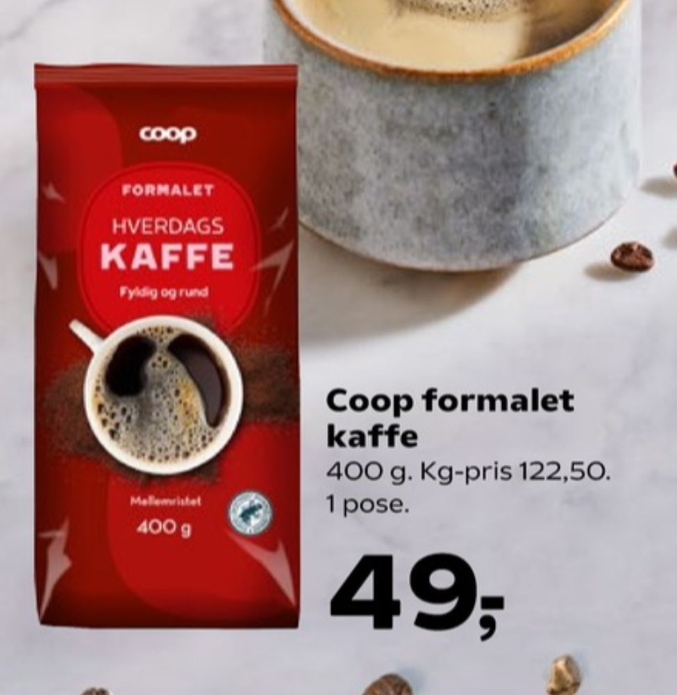 Coop Hverdagskaffe, Kaffe Formalet