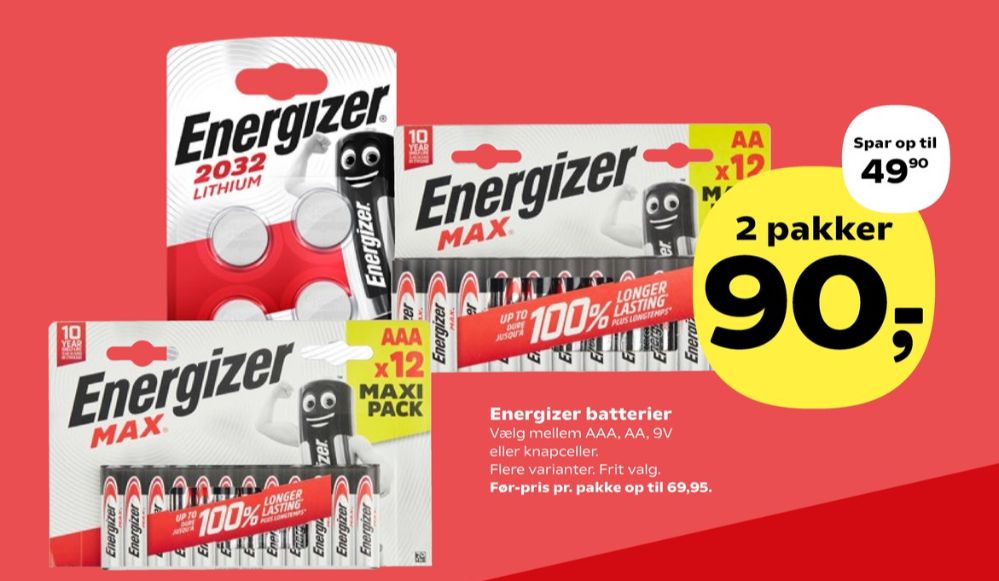 Energizer, Batterier
