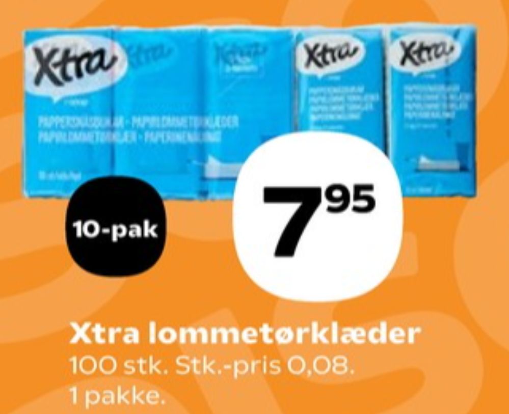 Xtra, Lommetørklæder