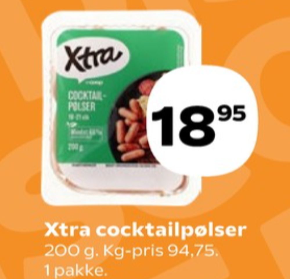Xtra, Cocktailpølser