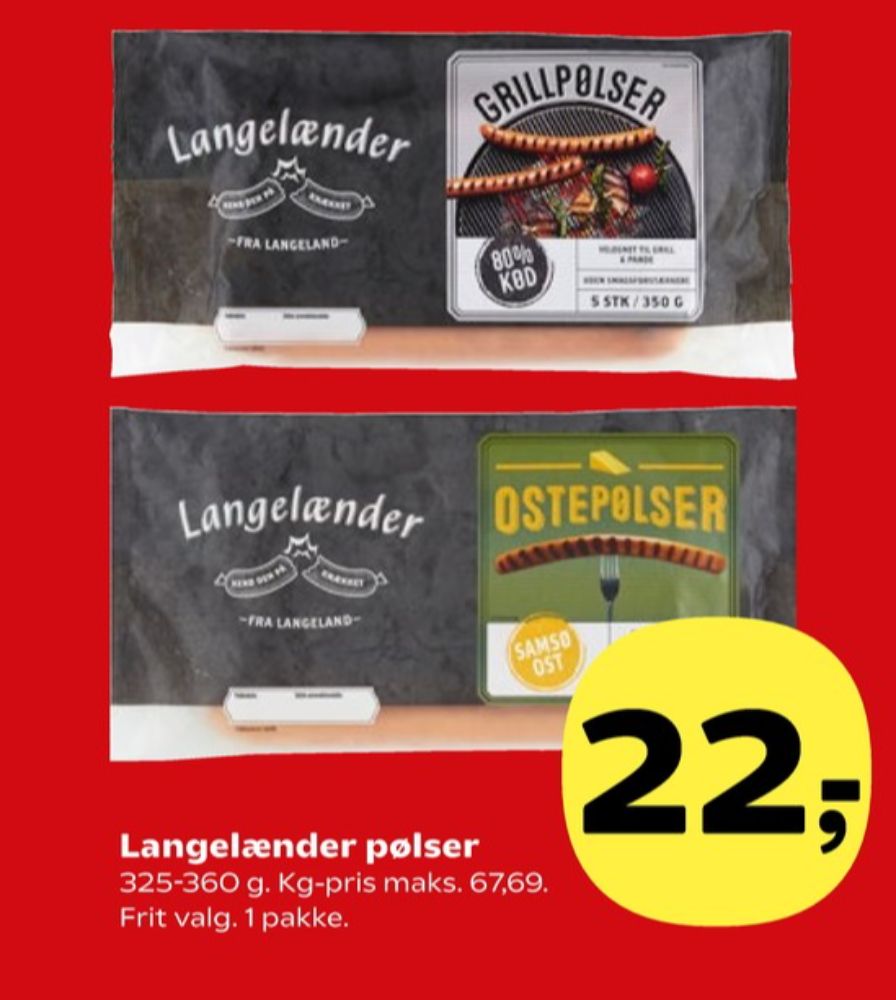Langelænder, Grillpølser