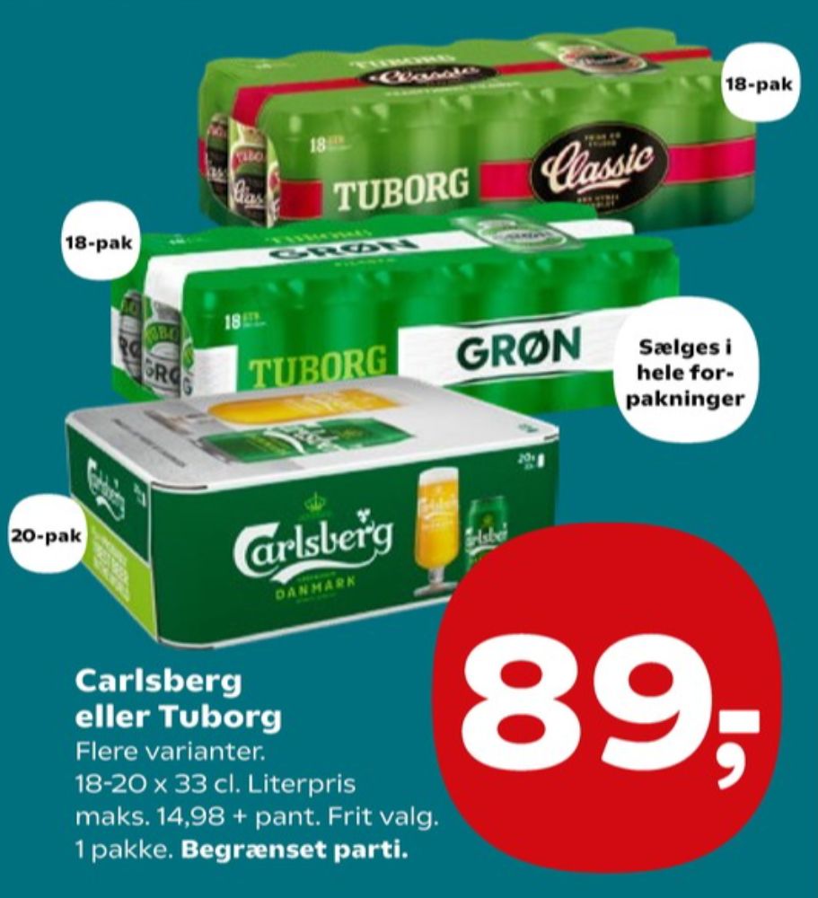 Tuborg Classic, Øl 18 pk.