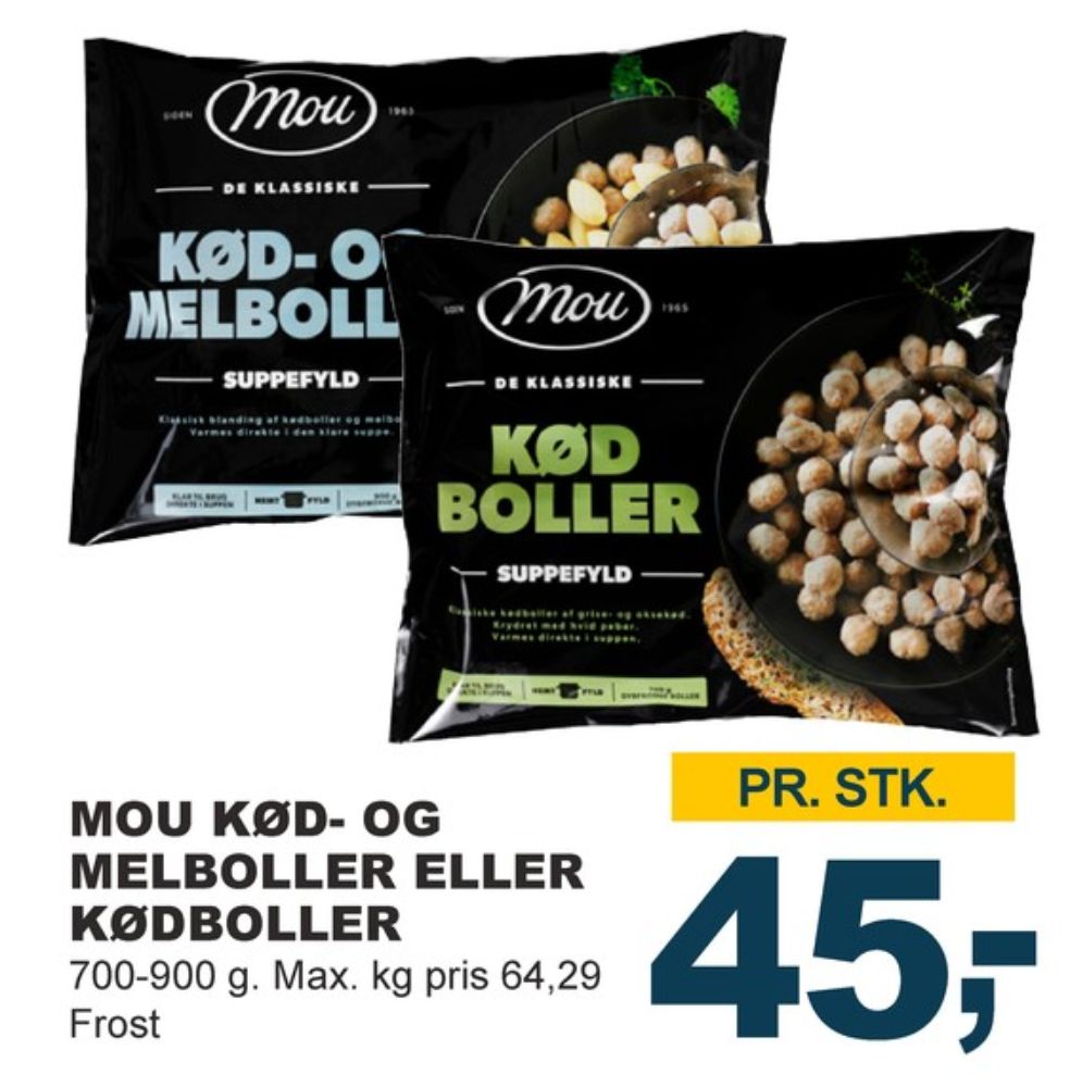 Mou, Kød- og Melboller