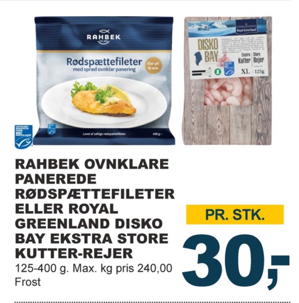 Rahbek, Rødspættefileter