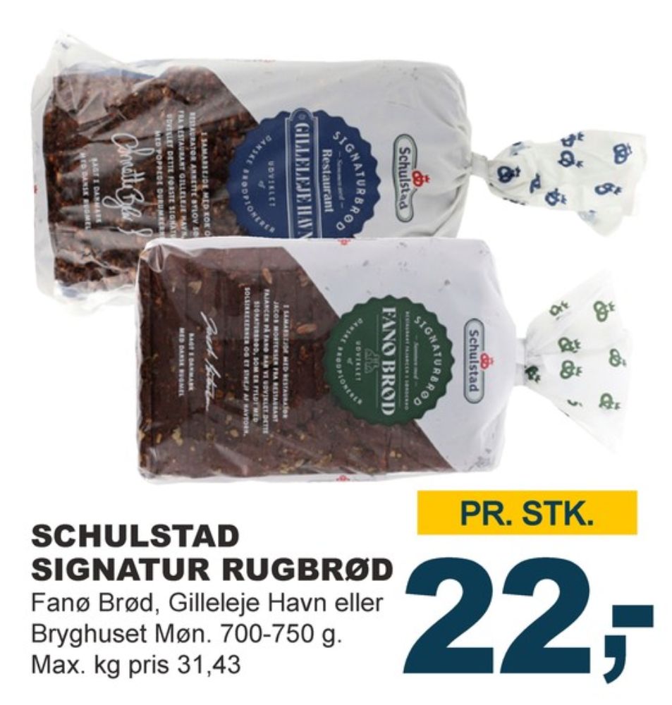 Schulstad Signaturbrød Restaurant Gillelejehavn, Rugbrødsskiver