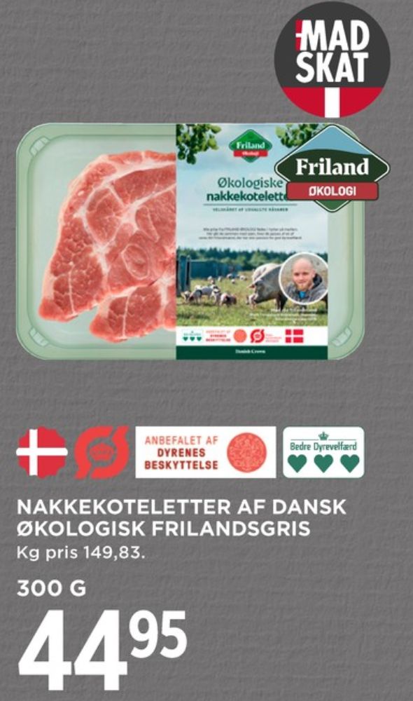 FRILAND Økologi, Nakkekoteletter