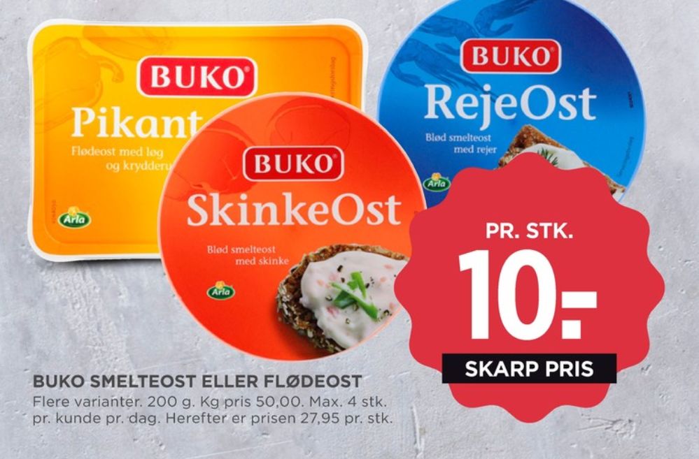 Buko Smelte, Smøreost Rejeost