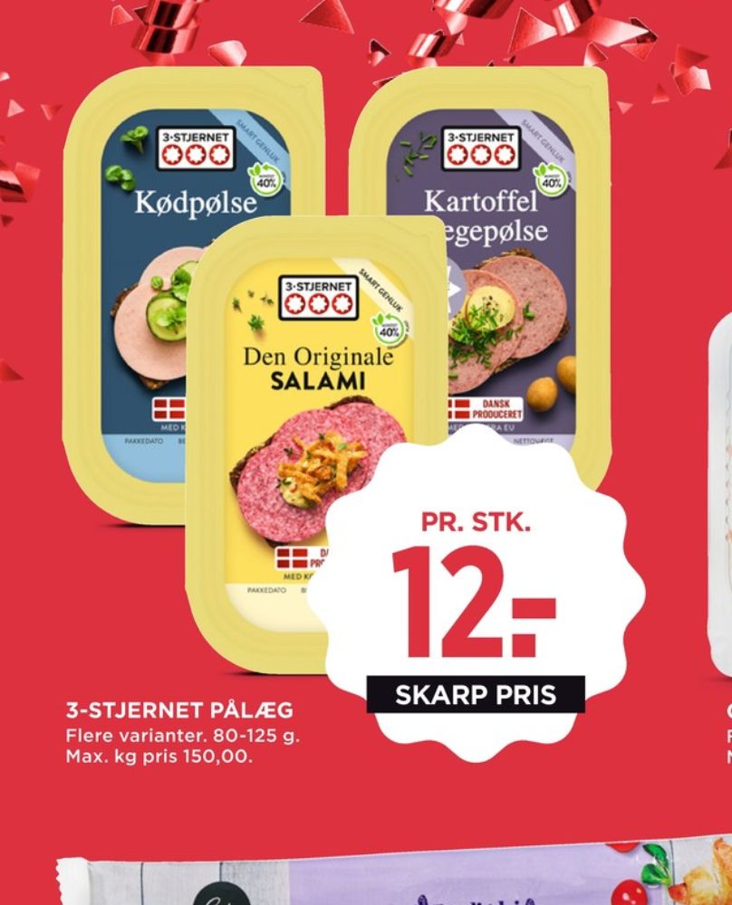 3-stjernet Gul bordpak, Kartoffelspegepølse