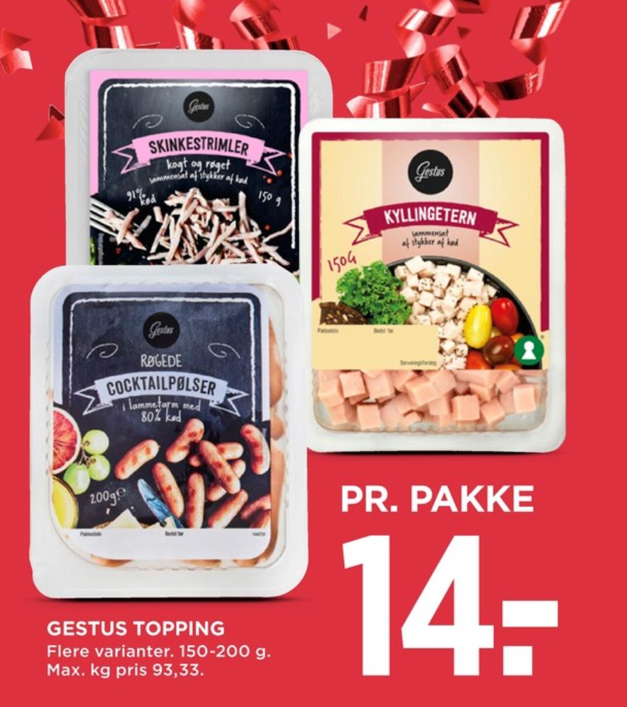 Gestus, Cocktailpølser