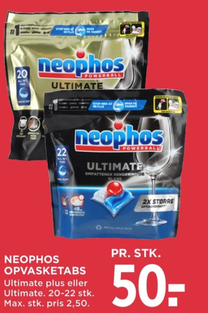 Neophos, Maskinopvask-tabs