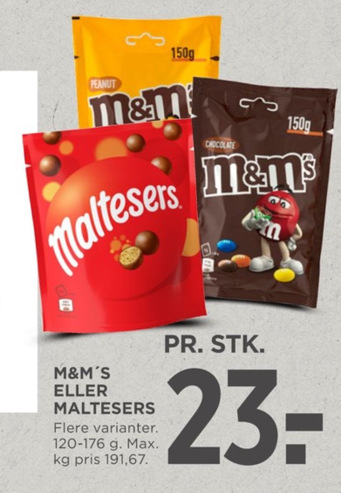 M&Ms, Chokoladepastiller Peanut
