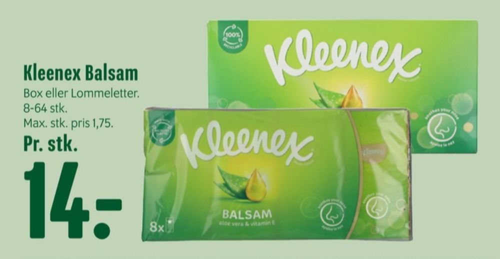 Kleenex, Lommetørklæder