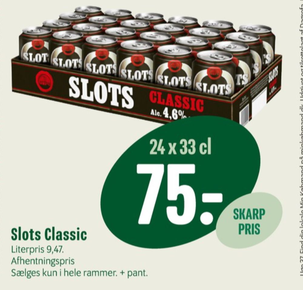 Slots Classic, Øl 24 pk.
