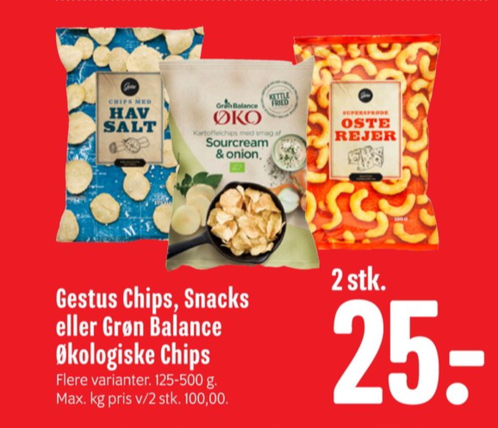 Grøn Balance, Sour Cream & Onion Chips