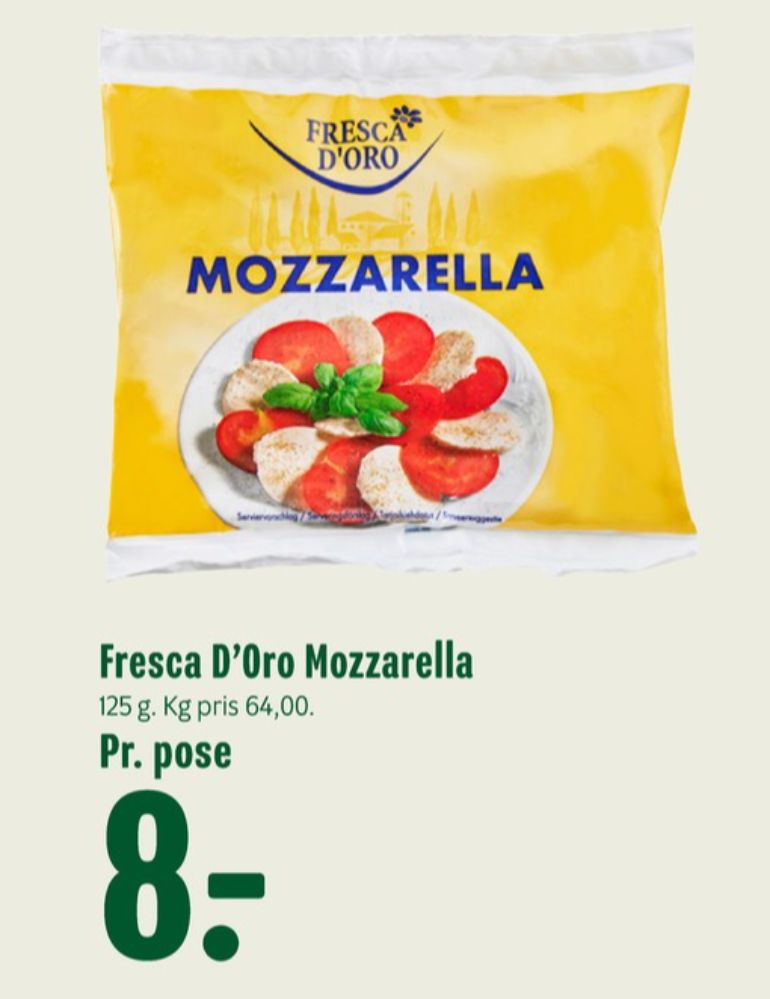 Fresca D'Oro, Mozzarella
