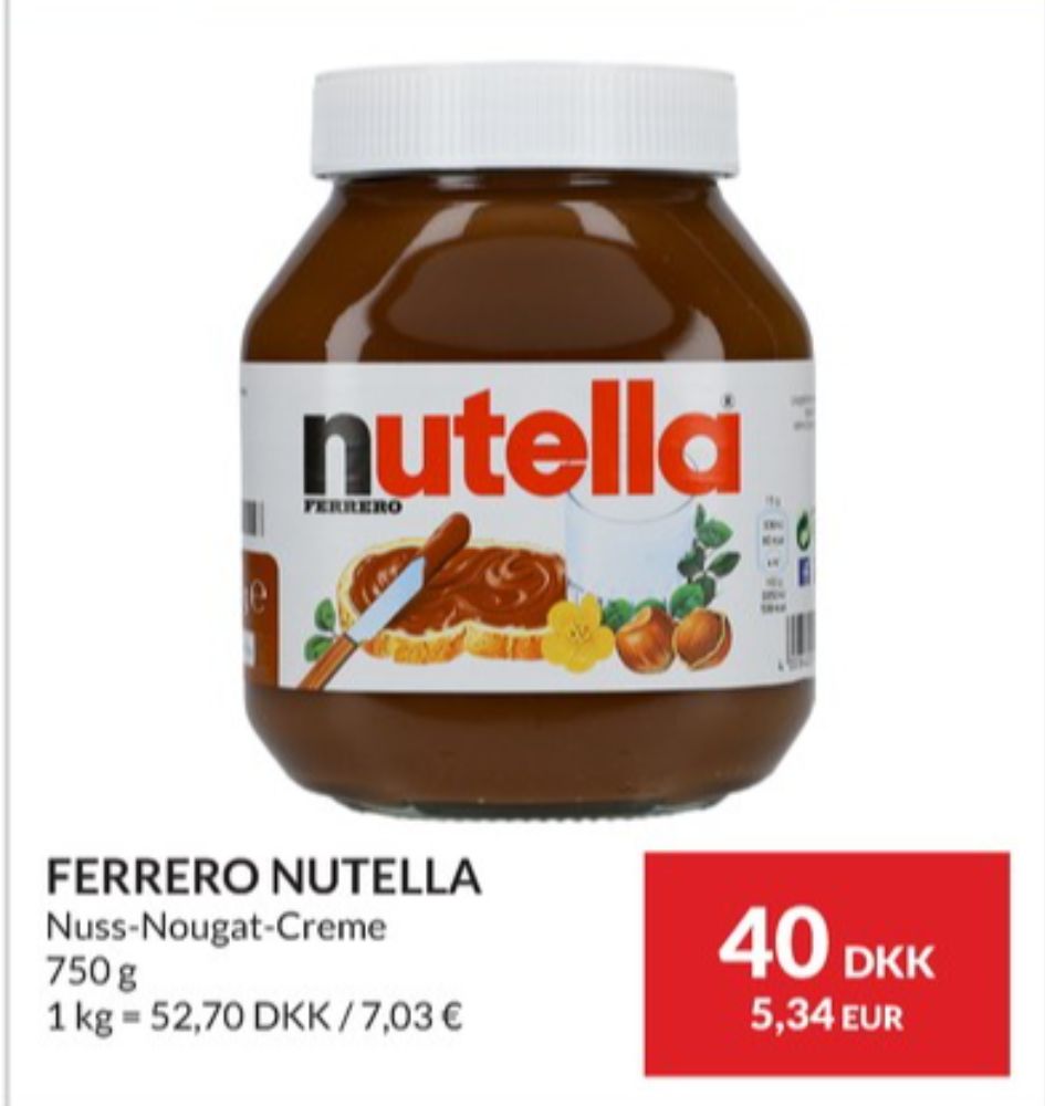 Nutella, Smørepålæg