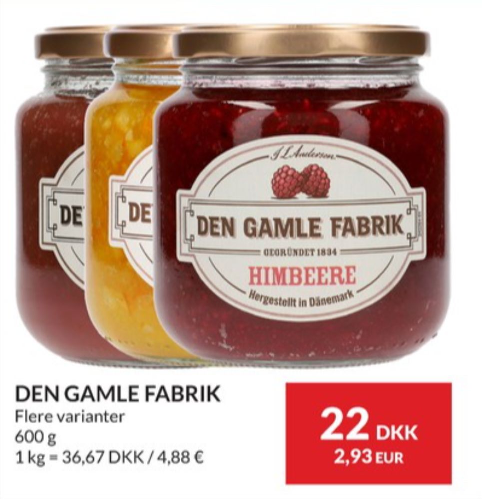 Den Gamle Fabrik, Hindbærmarmelade