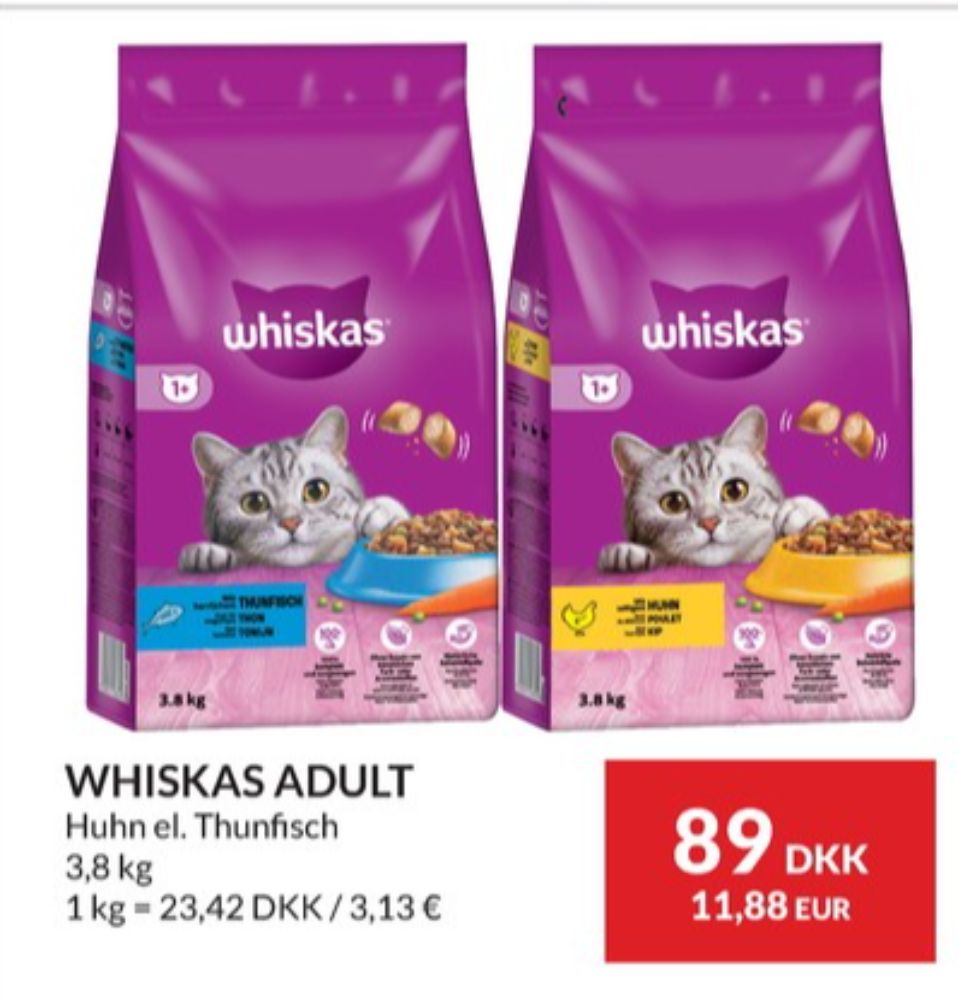 Whiskas, Kattefoder