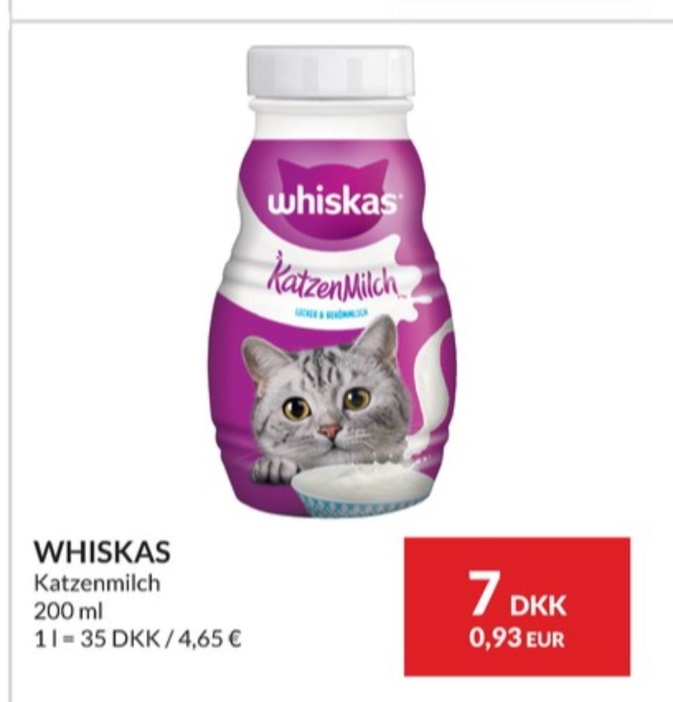 Whiskas, Kattemælk