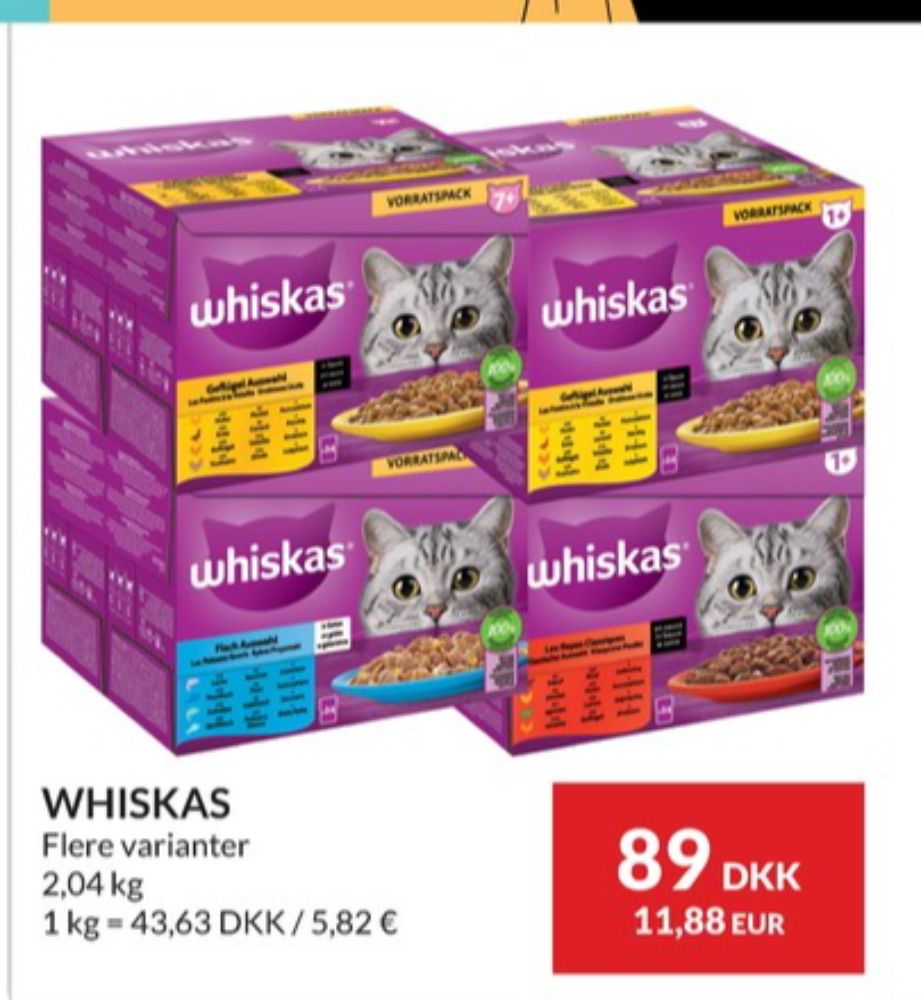 Whiskas, Kattefoder