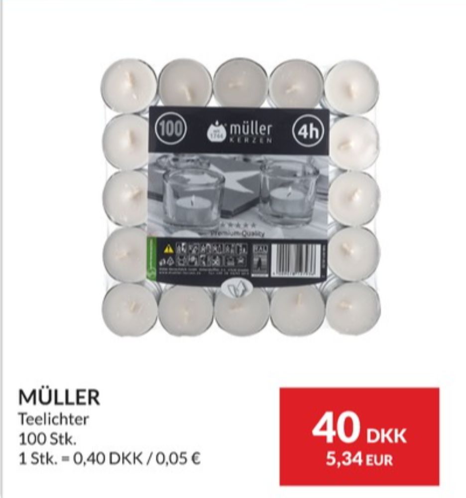 Müller, Fyrfadslys