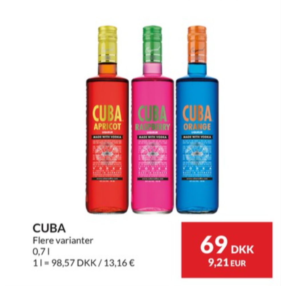 Cuba Raspberry, Vodka