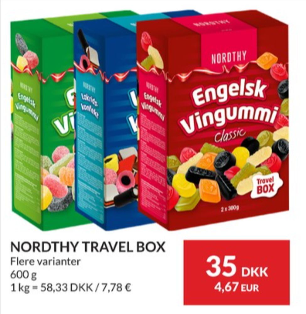 Nordthy Travel Box, Engelsk Vingummi Sur