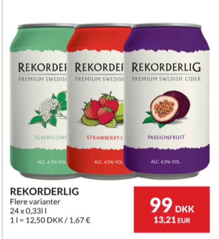 Rekorderlig Strawberry-Lime, Strawberry-Lime Cider 24 pk.