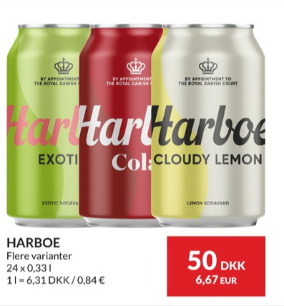 Harboe Cloudy Lemon, Lemonsodavand 24 pk.