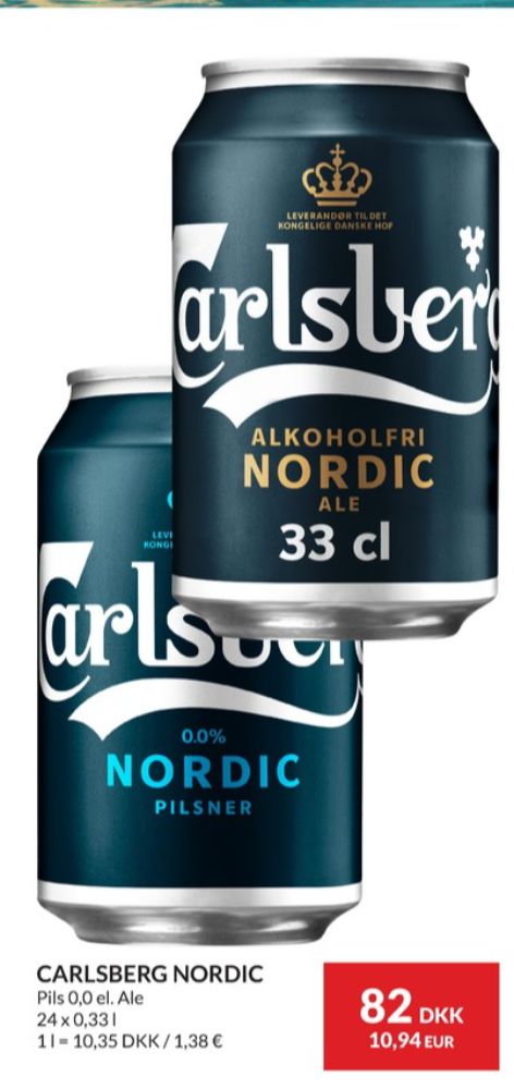 Carlsberg Nordic Ale, Øl - Alkoholfri 24 pk.