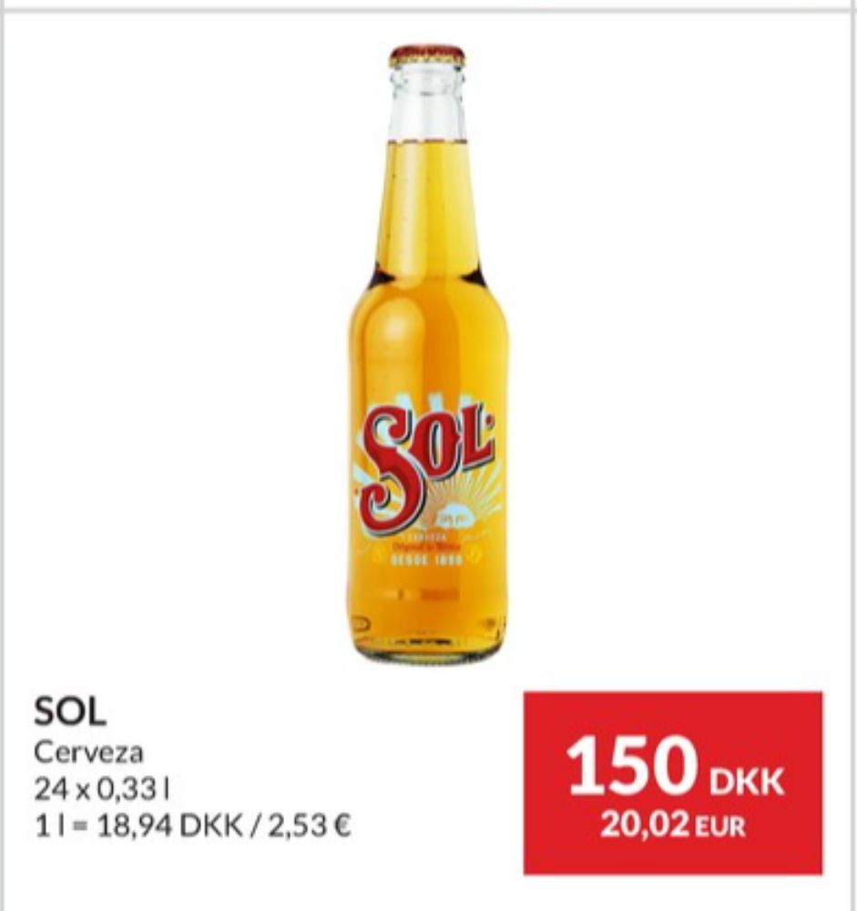 Sol, Specialøl 24 pk.